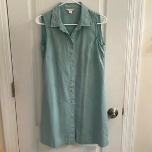 Linen shirt dress
